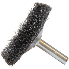2″ Stem-Mounted Concave Crimped Wire Wheel, .014″ Steel Fill, 1/4″ Stem - Exact Tooling