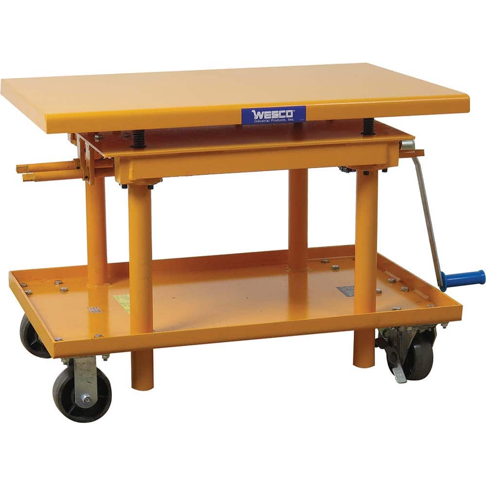 Wesco Industrial Products - Lifting Tables Type: Hand Crank Precision Lift Style: Post - Exact Tooling