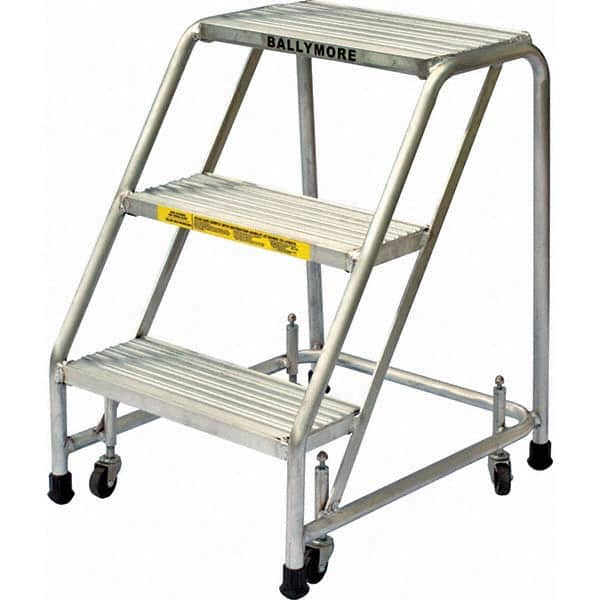 Ballymore - Rolling & Wall Mounted Ladders & Platforms Type: Rolling Style: Spring Loaded Rolling Safety Ladder - Exact Tooling