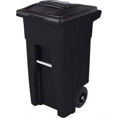 Toter - Trash Cans & Recycling Containers; Type: Trash Can ; Container Shape: Rectangle ; Container Size: 32 gal ; Container Graphics: None ; Color: Black ; Finish: Textured - Exact Tooling