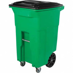 Toter - Trash Cans & Recycling Containers; Type: Trash Can ; Container Shape: Rectangle ; Container Size: 64 gal ; Container Graphics: None ; Color: Lime Green ; Finish: Smooth - Exact Tooling