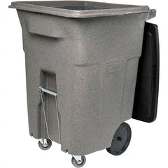 Toter - Trash Cans & Recycling Containers; Type: Trash Can ; Container Shape: Rectangle ; Container Size: 96 gal ; Container Graphics: None ; Color: Graystone ; Finish: Textured - Exact Tooling