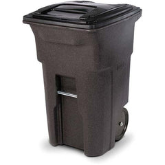 Toter - Trash Cans & Recycling Containers; Type: Trash Can ; Container Shape: Rectangle ; Container Size: 64 gal ; Container Graphics: None ; Color: Brownstone ; Finish: Textured - Exact Tooling