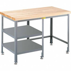Little Giant - Stationary Work Benches, Tables Type: Work Bench Top Material: Butcher Block Maple - Exact Tooling