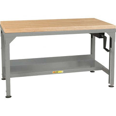 Little Giant - Stationary Work Benches, Tables Type: Work Bench Top Material: Butcher Block Maple - Exact Tooling