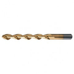 #10 RHS / RHC HSS 118 Degree Notched Point Parabolic HSS Jobber Drill - TiN - Exact Tooling