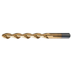 31/64 RHS / RHC HSS 118 Degree Notched Point Parabolic HSS Jobber Drill - TiN - Exact Tooling