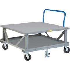 Little Giant - 3,600 Lb Capacity Steel Adjustable Pallet Stand - 48" High - Exact Tooling