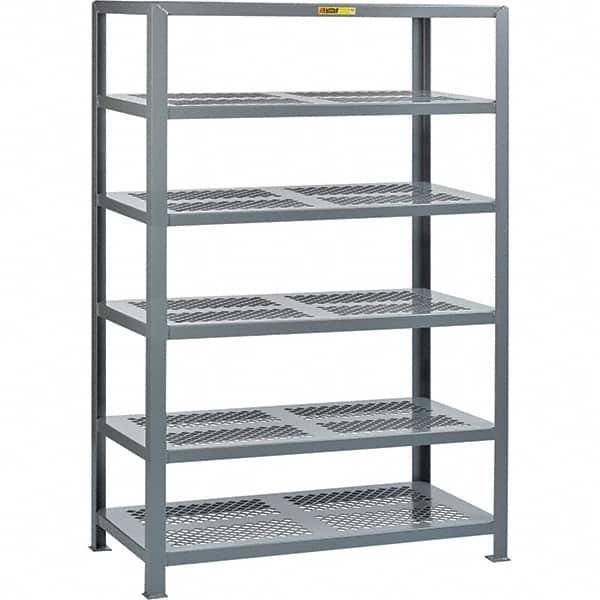 Little Giant - 6 Shelf Steel Shelving - 24" Wide x 72" High x 60" Deep, Gray - Exact Tooling