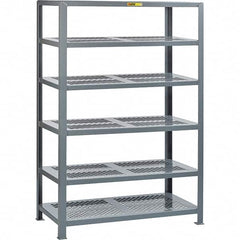 Little Giant - 6 Shelf Steel Shelving - 30" Wide x 72" High x 48" Deep, Gray - Exact Tooling