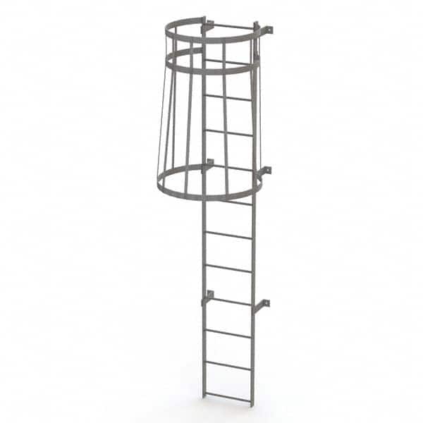 TRI-ARC - Rolling & Wall Mounted Ladders & Platforms Type: Fixed Ladder Style: Safety Cage - Exact Tooling