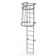 TRI-ARC - Rolling & Wall Mounted Ladders & Platforms Type: Fixed Ladder Style: Safety Cage - Exact Tooling