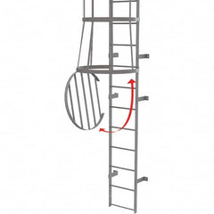 TRI-ARC - Ladder Accessories Type: Door For Use With: Tri-Arc Fixed Gray Steel Cage Ladders - Exact Tooling