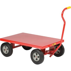 Little Giant - 1,200 Lb Capacity, 24" Wide x 36" Long x 13" High Cart - Steel, Rubber Casters - Exact Tooling