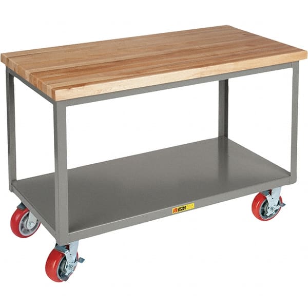 Little Giant - Mobile Work Benches Type: Butcher Block Top Length: 36 (Inch) - Exact Tooling