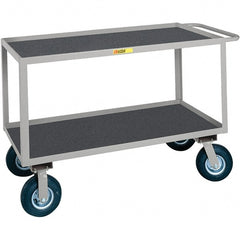 Little Giant - 1,200 Lb Capacity, 24" Wide x 48" Long x 38" High Cart - Steel, Pneumatic Casters - Exact Tooling