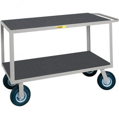 Little Giant - 1,200 Lb Capacity, 24" Wide x 48" Long x 38" High Cart - Steel, Pneumatic Casters - Exact Tooling