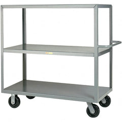 Little Giant - 3,600 Lb Capacity, 30" Wide x 48" Long x 45" High Cart - Steel, Phenolic Casters - Exact Tooling