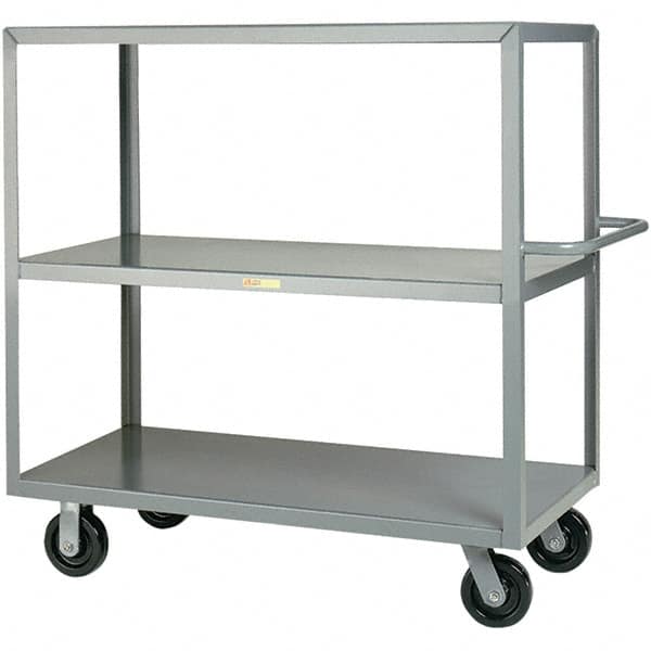 Little Giant - 3,600 Lb Capacity, 24" Wide x 36" Long x 45" High Cart - Steel, Phenolic Casters - Exact Tooling