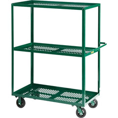 Little Giant - 4,000 Lb Capacity Steel Platform Truck - Steel Deck, 30" OAW, 60" Platform Length - Exact Tooling
