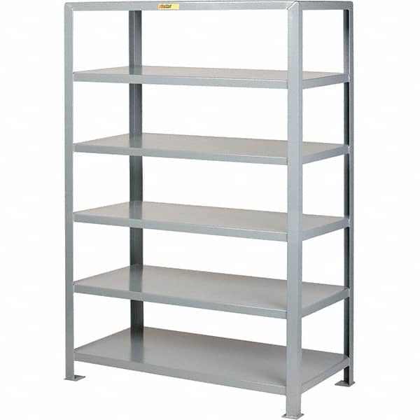 Little Giant - 6 Shelf Steel Shelving - 30" Wide x 72" High x 60" Deep, Gray - Exact Tooling