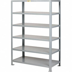 Little Giant - 6 Shelf Steel Shelving - 30" Wide x 72" High x 48" Deep, Gray - Exact Tooling