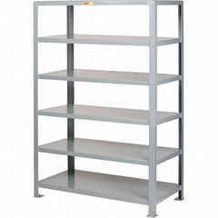 Little Giant - 6 Shelf Steel Shelving - 24" Wide x 72" High x 60" Deep, Gray - Exact Tooling