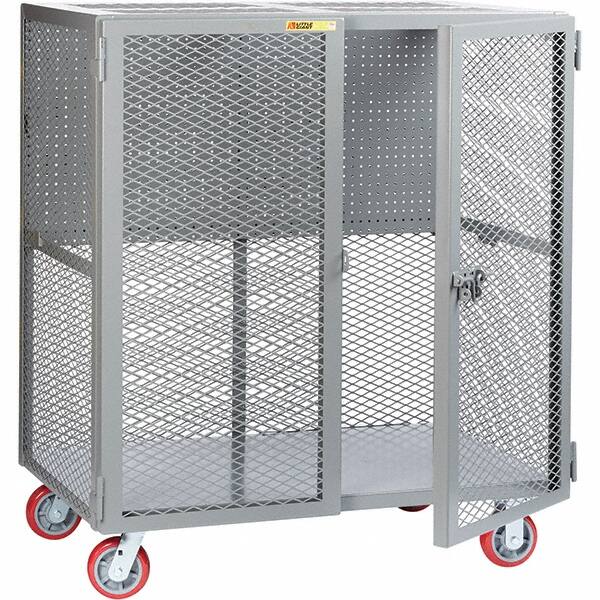 Little Giant - 2,000 Lb Capacity, 1 Shelf, Security Cart - 27" Long x 49" Wide x 57" High - Exact Tooling