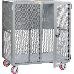 Little Giant - 2,000 Lb Capacity, 1 Shelf, Security Cart - 27" Long x 61" Wide x 57" High - Exact Tooling