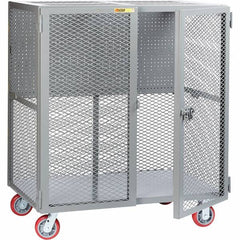 Little Giant - 2,000 Lb Capacity, 1 Shelf, Security Cart - 27" Long x 49" Wide x 57" High - Exact Tooling