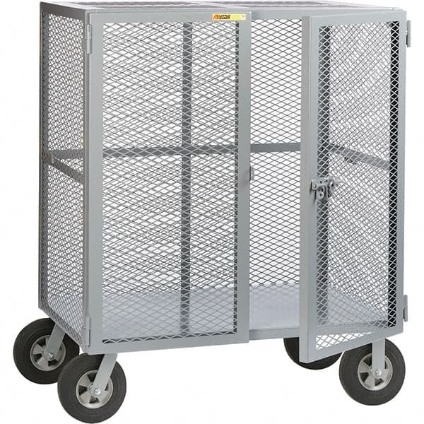 Little Giant - 1,500 Lb Capacity, Security Cart - 27" Long x 49" Wide x 61" High - Exact Tooling
