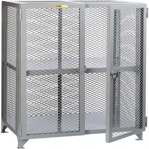 Little Giant - 1 Shelf Storage Cabinet - Steel, 61" Wide x 33" Deep x 52" High - Exact Tooling