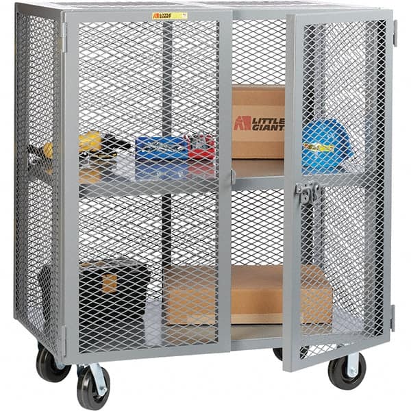 Little Giant - 1 Shelf Mobile Storage Cabinet - Steel, 49" Wide x 33" Deep x 57" High - Exact Tooling
