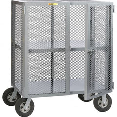 Little Giant - 1,500 Lb Capacity, 1 Shelf, Security Cart - 27" Long x 61" Wide x 61" High - Exact Tooling