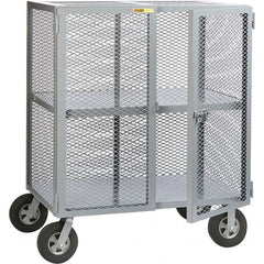 Little Giant - 1,500 Lb Capacity, 1 Shelf, Security Cart - 27" Long x 61" Wide x 61" High - Exact Tooling