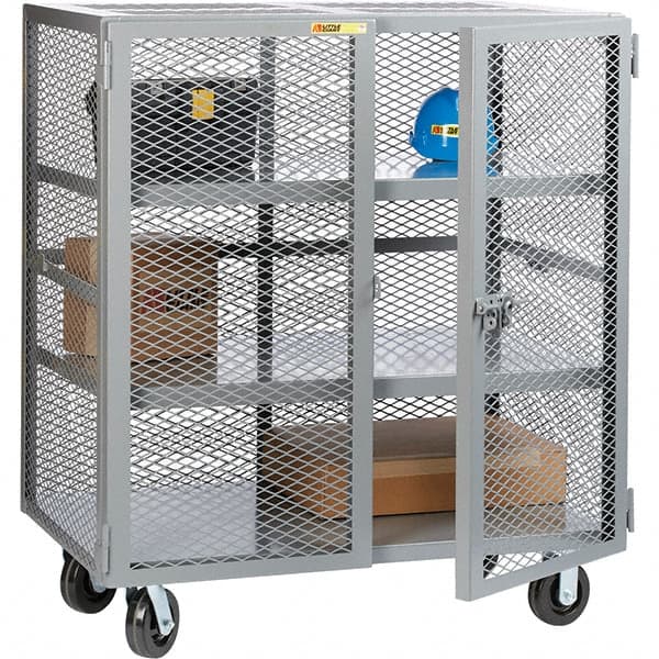 Little Giant - 2 Shelf Mobile Storage Cabinet - Steel, 73" Wide x 39" Deep x 57" High - Exact Tooling