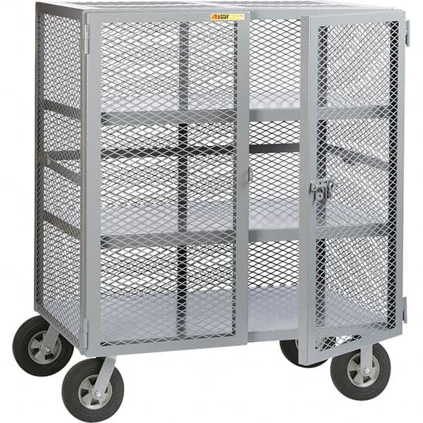 Little Giant - 1,500 Lb Capacity, 2 Shelf, Security Cart - 27" Long x 27" Wide x 61" High - Exact Tooling