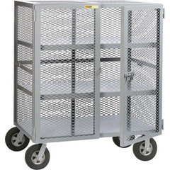 Little Giant - 1,500 Lb Capacity, 2 Shelf, Security Cart - 27" Long x 27" Wide x 61" High - Exact Tooling