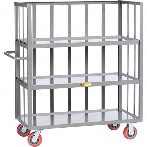 Little Giant - 3,600 Lb Capacity, 3 Shelf, 3-Sided Truck - 48" Long x 30" Wide x 57" High - Exact Tooling