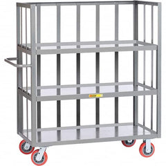 Little Giant - 3,600 Lb Capacity, 3 Shelf, 3-Sided Truck - 60" Long x 24" Wide x 57" High - Exact Tooling