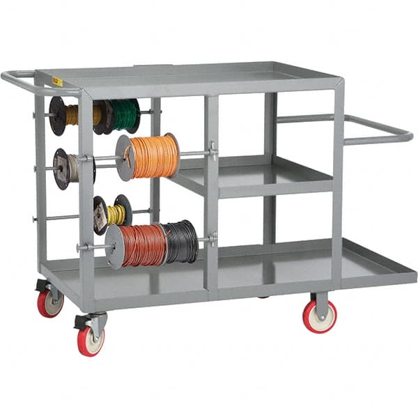Little Giant - 24" Wide x 54" Long x 35" High Maintenance Cart - Steel, Polyurethane Casters - Exact Tooling