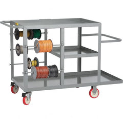 Little Giant - 24" Wide x 54" Long x 35" High Maintenance Cart - Steel, Polyurethane Casters - Exact Tooling