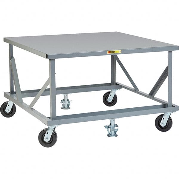 Little Giant - 3,600 Lb Capacity Steel Adjustable Pallet Stand - 30" High - Exact Tooling