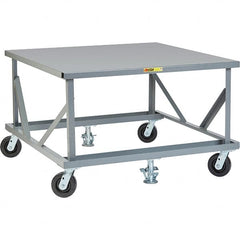 Little Giant - 3,600 Lb Capacity Steel Adjustable Pallet Stand - 30" High - Exact Tooling
