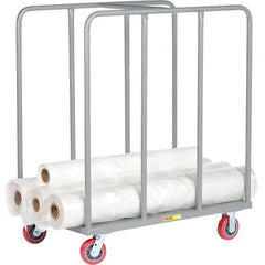 Little Giant - 3,600 Lb Capacity Steel Platform Truck - Steel Deck, 24" OAW, 60" Platform Length, Polyurethane Casters - Exact Tooling