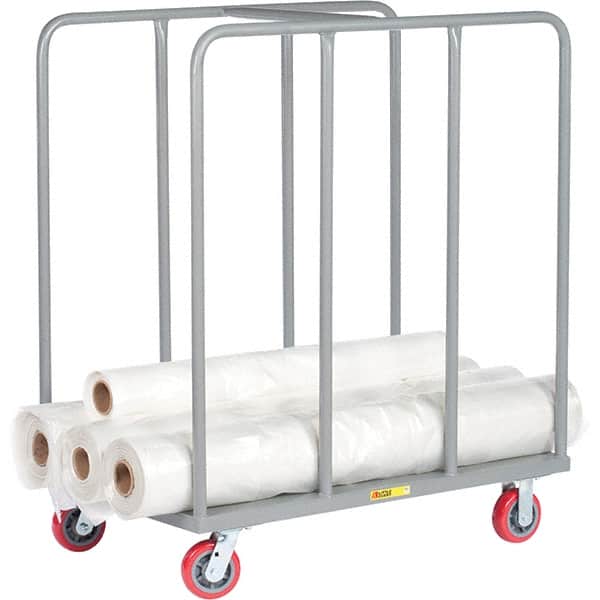 Little Giant - 3,600 Lb Capacity Steel Platform Truck - Steel Deck, 24" OAW, 60" Platform Length, Polyurethane Casters - Exact Tooling