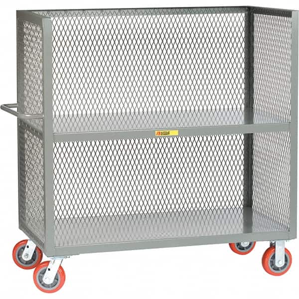 Little Giant - 3,600 Lb Capacity, 2 Shelf, 3-Sided Truck - 60" Long x 30" Wide x 57" High - Exact Tooling