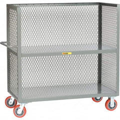 Little Giant - 3,600 Lb Capacity, 2 Shelf, 3-Sided Truck - 60" Long x 24" Wide x 57" High - Exact Tooling