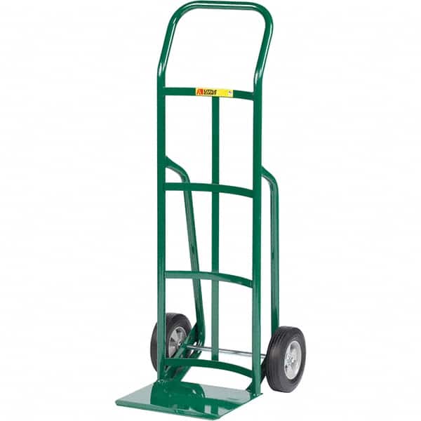 Little Giant - 800 Lb Capacity 47" OAH Hand Truck - Continuous Handle, Steel, Rubber Wheels - Exact Tooling