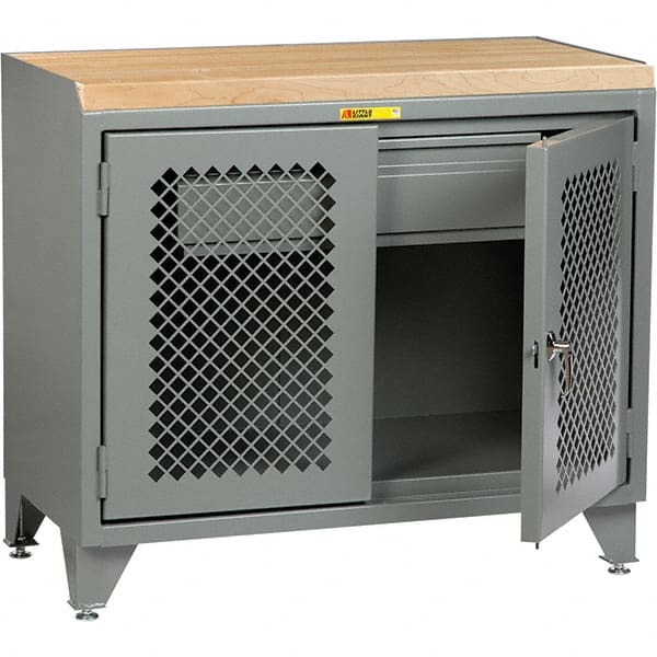 Little Giant - 3,600 Lb Capacity, 1 Drawer Mobile Cabinet Bench - 24" Wide x 43" High - Exact Tooling
